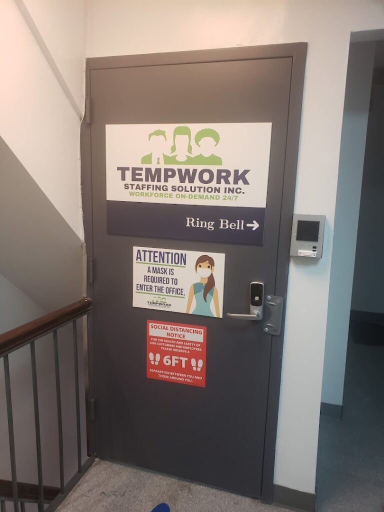 Empresa de trabajo temporal Tempwork Staffing Solution, Inc. cerca de mi