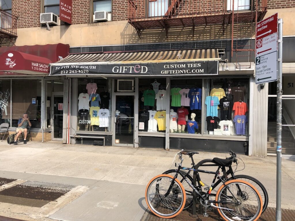 Custom t-shirt store Gifted NYC near me